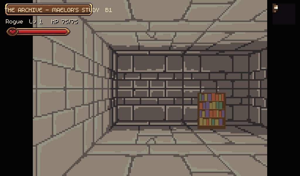 First-person mine delve: a locked gate with a chest beyond